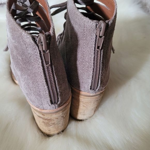 Jeffrey Campbell Taupe Lace-Up Heels - Picture 4 of 8